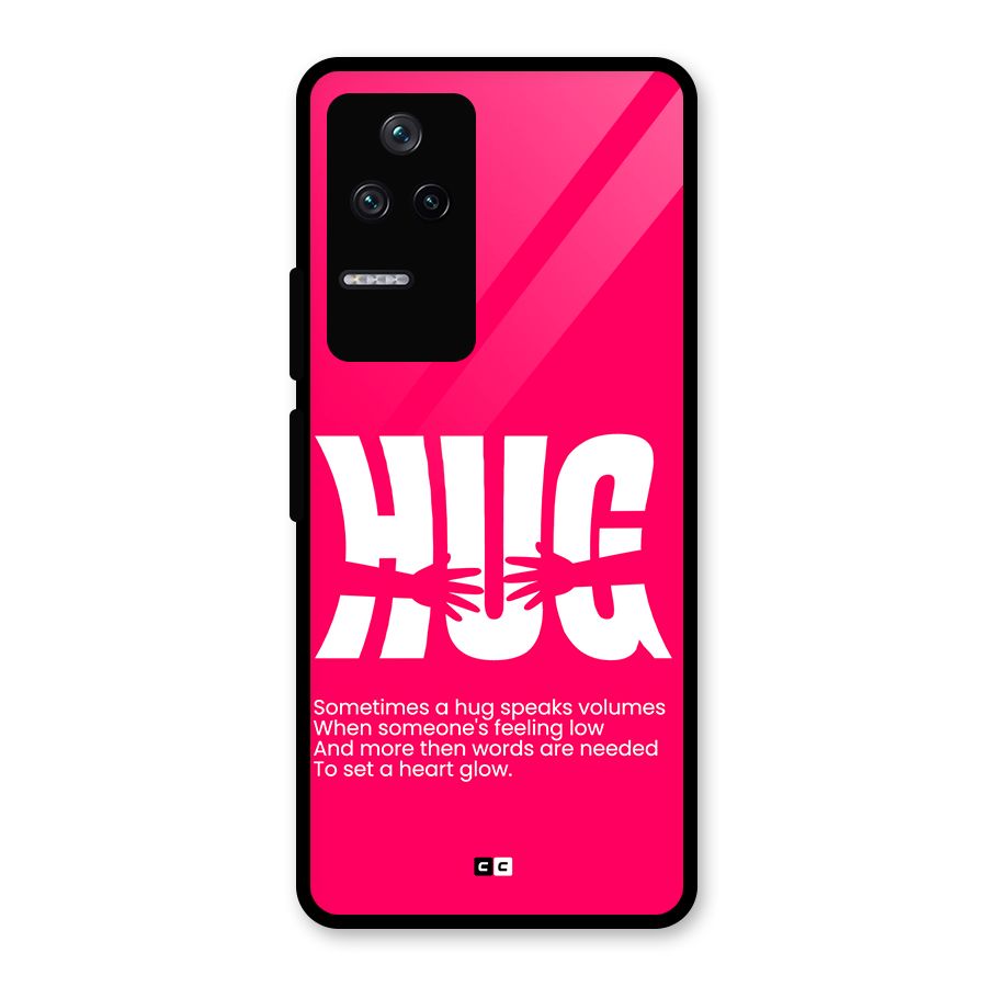 Hug Speaks Glass Back Case for Poco F4 5G