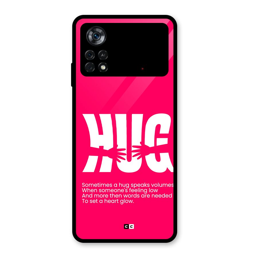 Hug Speaks Glass Back Case for Poco X4 Pro 5G