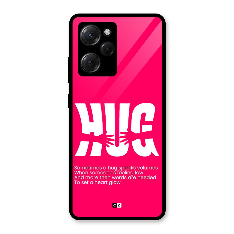 Hug Speaks Glass Back Case for Poco X5 Pro