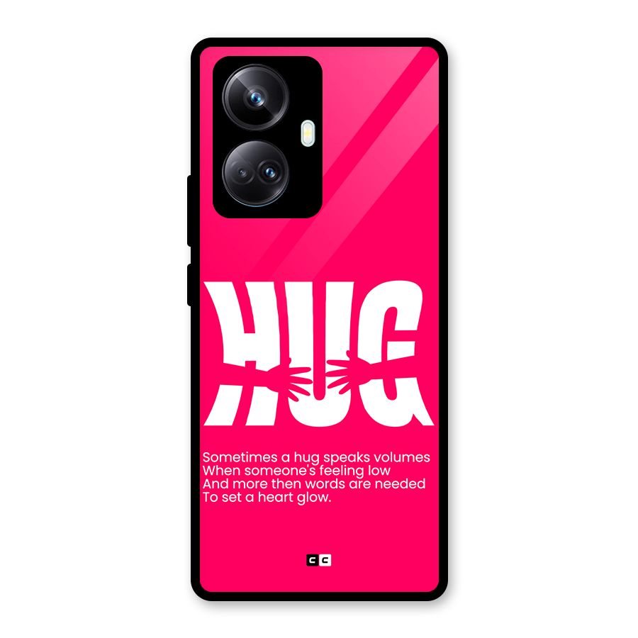 Hug Speaks Glass Back Case for Realme 10 Pro Plus