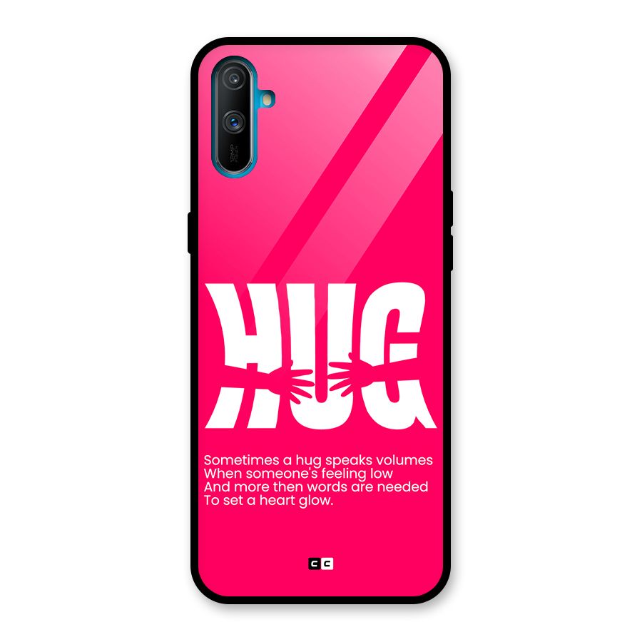 Hug Speaks Glass Back Case for Realme C3