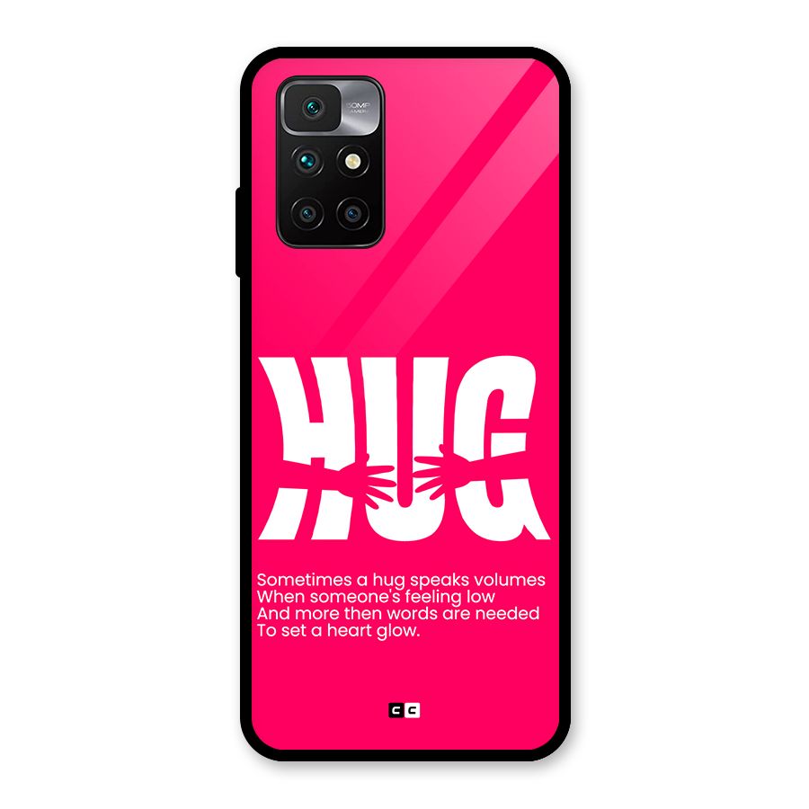 Hug Speaks Glass Back Case for Redmi 10 Prime