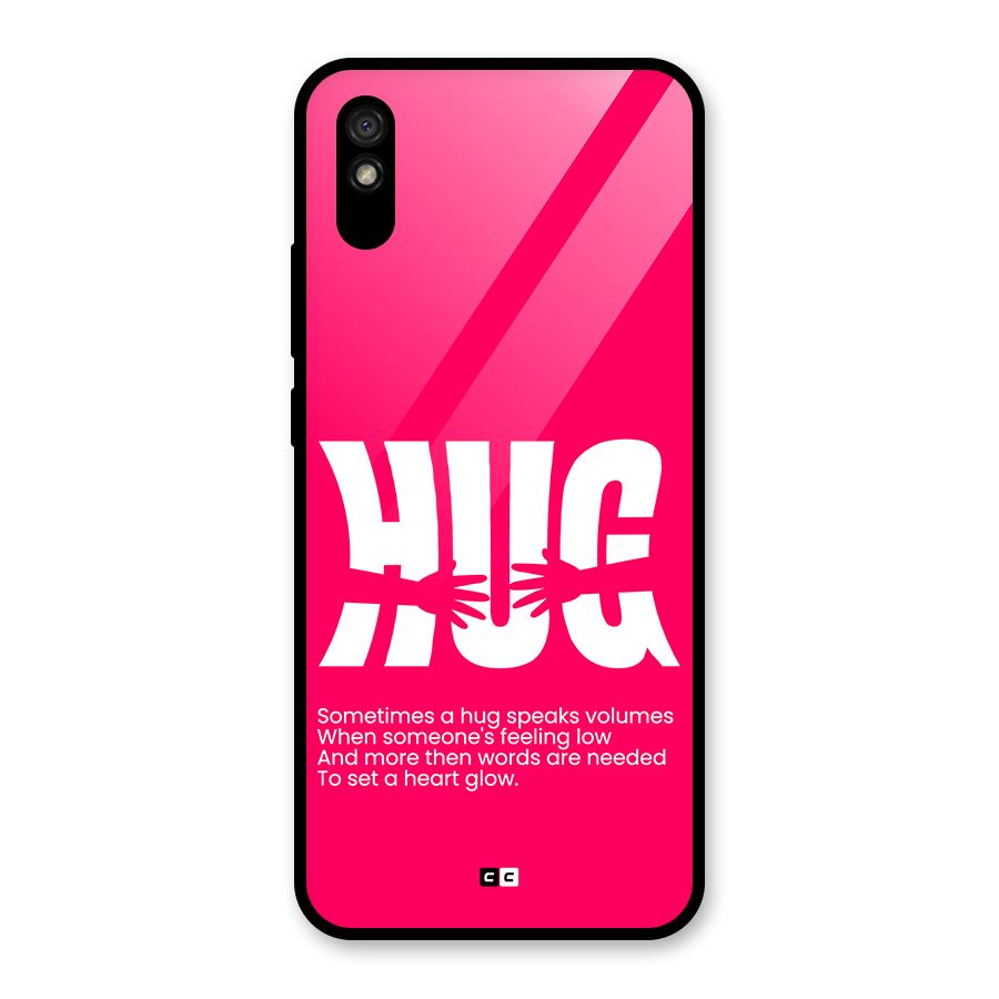 Hug Speaks Glass Back Case for Redmi 9A