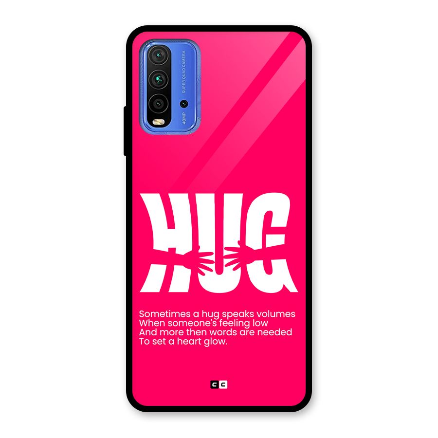 Hug Speaks Glass Back Case for Redmi 9 Power