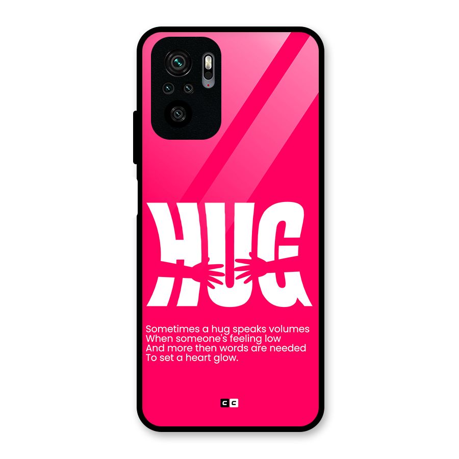 Hug Speaks Glass Back Case for Redmi Note 11 SE