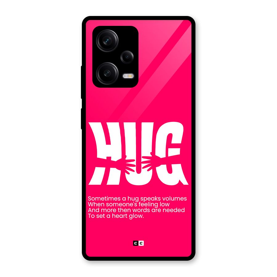 Hug Speaks Glass Back Case for Redmi Note 12 Pro