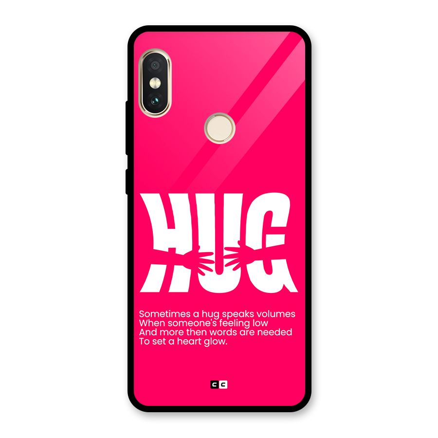 Hug Speaks Glass Back Case for Redmi Note 5 Pro