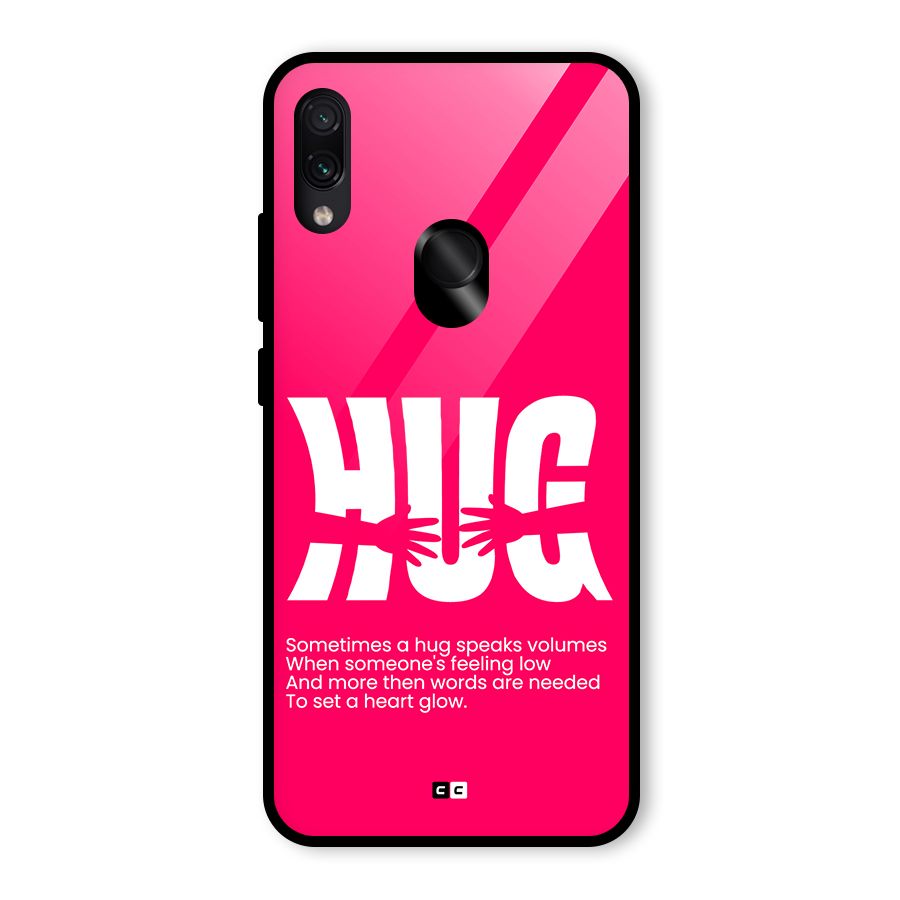 Hug Speaks Glass Back Case for Redmi Note 7S