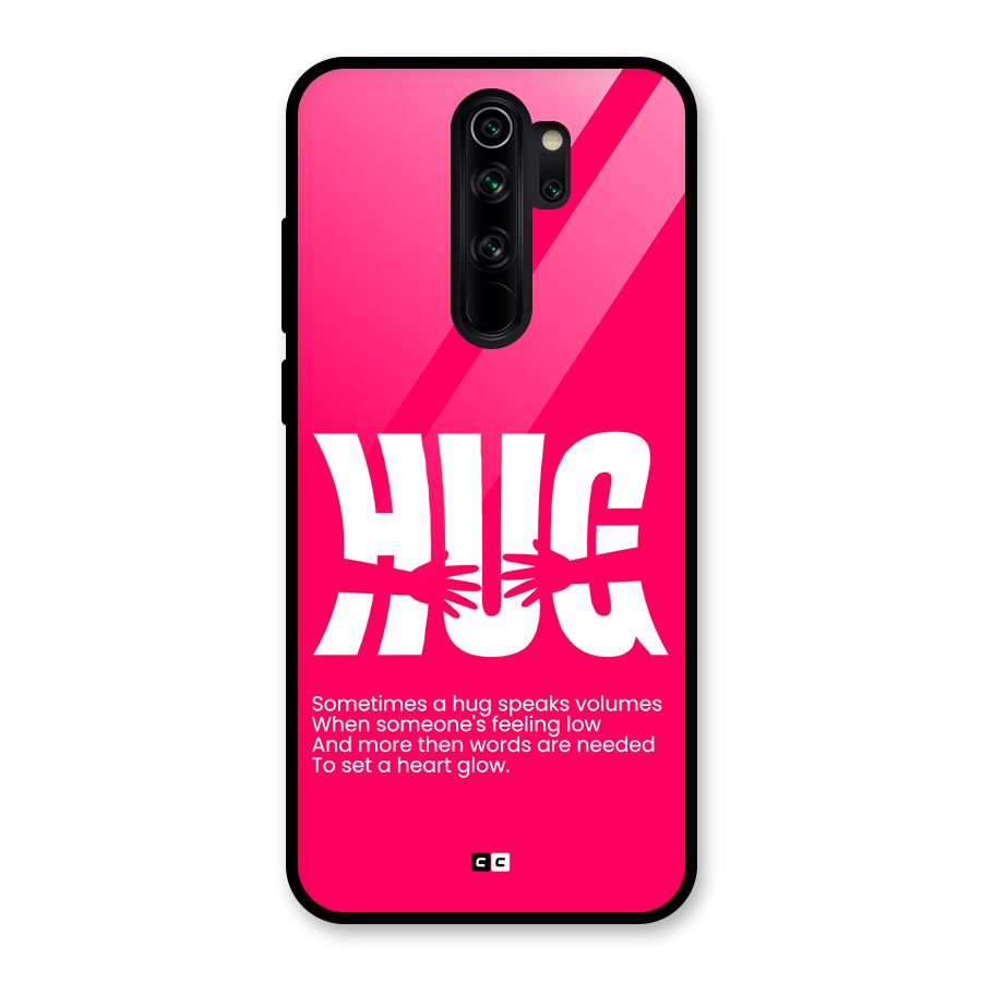 Hug Speaks Glass Back Case for Redmi Note 8 Pro