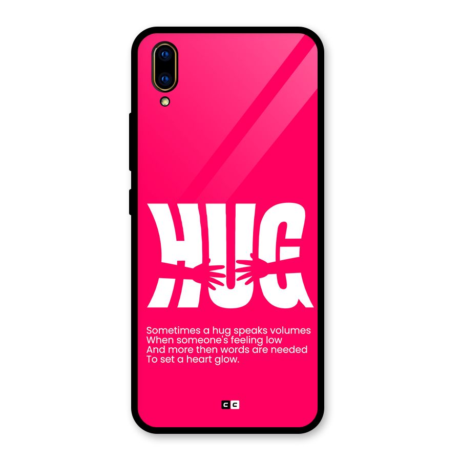 Hug Speaks Glass Back Case for Vivo V11 Pro