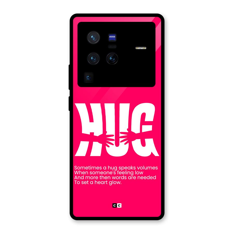 Hug Speaks Glass Back Case for Vivo X80 Pro