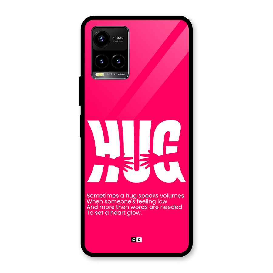Hug Speaks Glass Back Case for Vivo Y33s