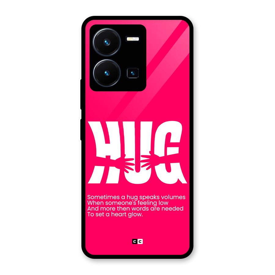 Hug Speaks Glass Back Case for Vivo Y35