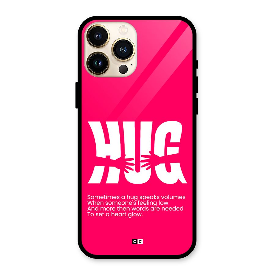 Hug Speaks Glass Back Case for iPhone 13 Pro Max