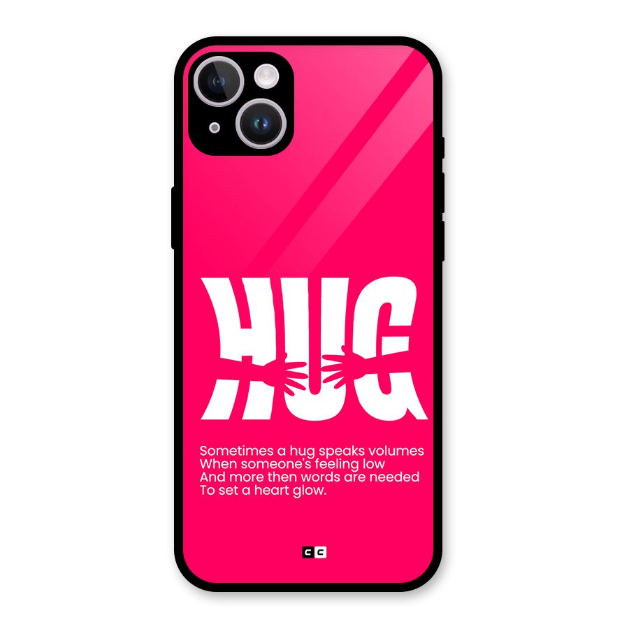 Hug Speaks Glass Back Case for iPhone 14 Plus