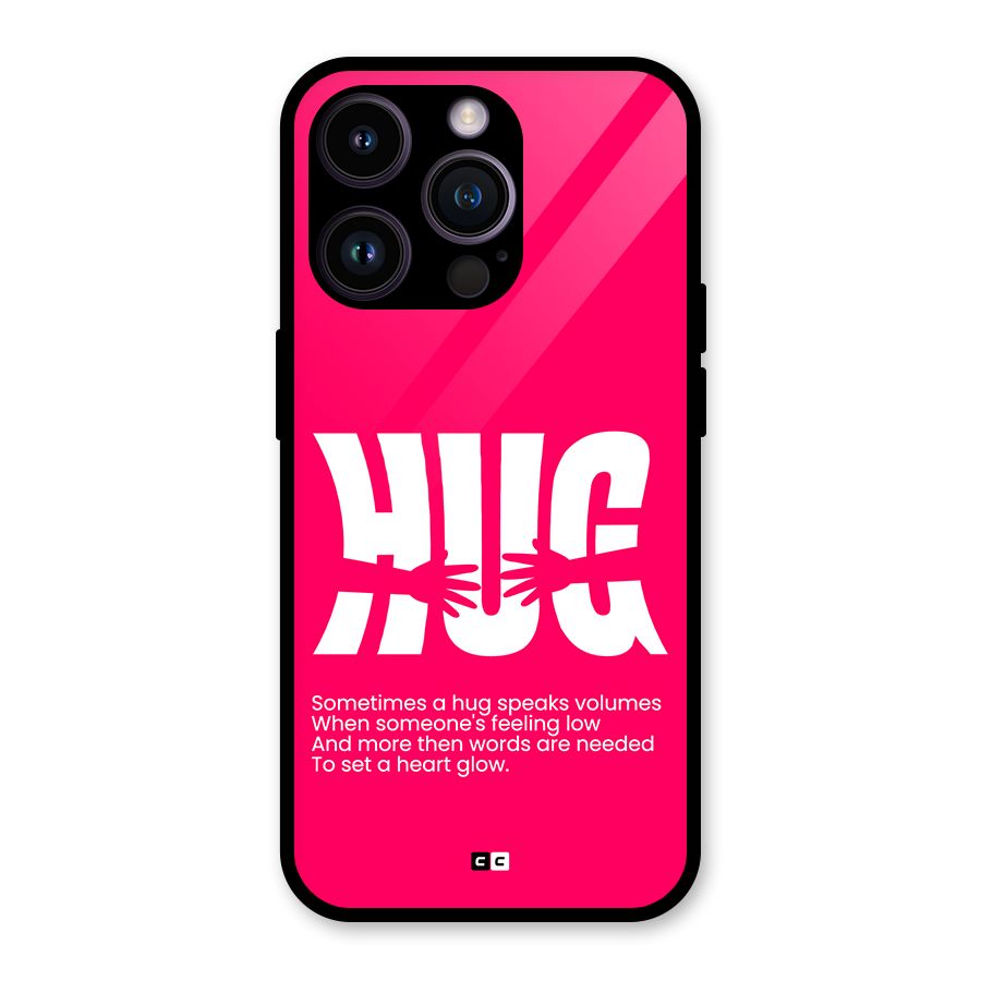 Hug Speaks Glass Back Case for iPhone 14 Pro