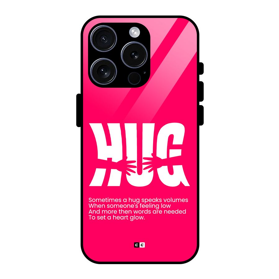 Hug Speaks Glass Back Case for iPhone 15 Pro