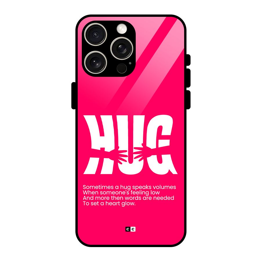 Hug Speaks Glass Back Case for iPhone 15 Pro Max