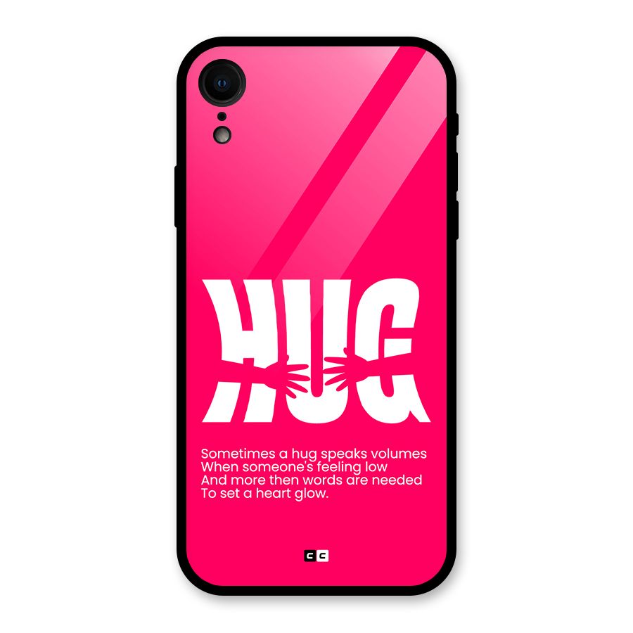 Hug Speaks Glass Back Case for iPhone XR