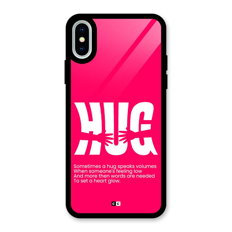 Hug Speaks Glass Back Case for iPhone XS