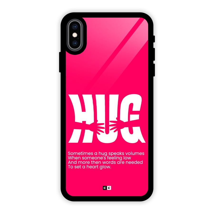 Hug Speaks Glass Back Case for iPhone XS Max