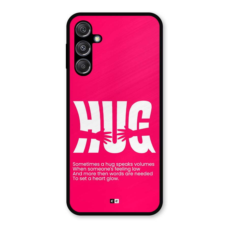 Hug Speaks Metal Back Case for Galaxy M34 5G