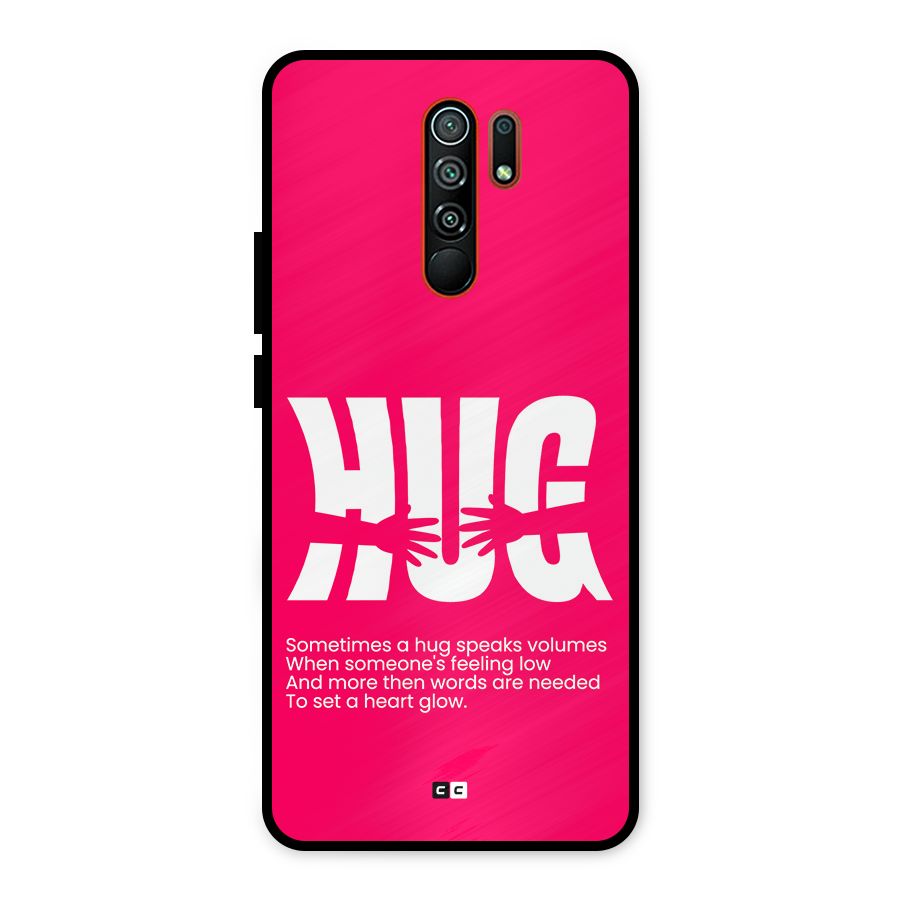 Hug Speaks Metal Back Case for Redmi 9 Prime