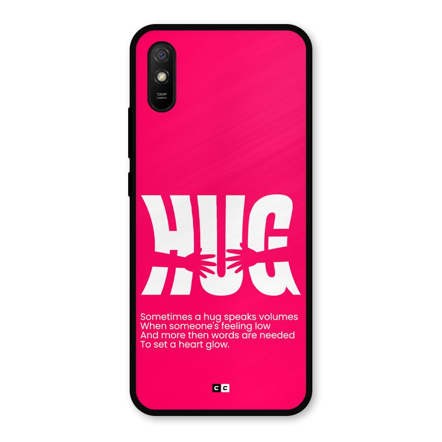 Hug Speaks Metal Back Case for Redmi 9i