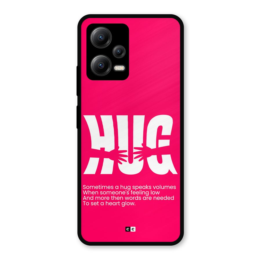 Hug Speaks Metal Back Case for Redmi Note 12 5G