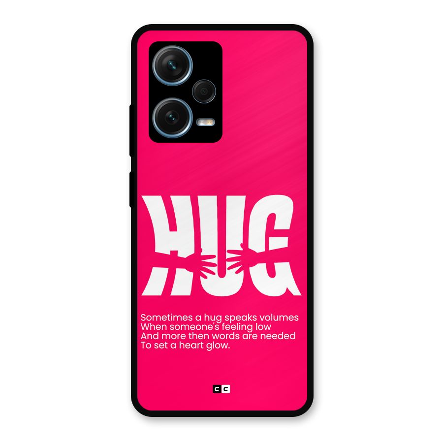Hug Speaks Metal Back Case for Redmi Note 12 Pro Plus 5G
