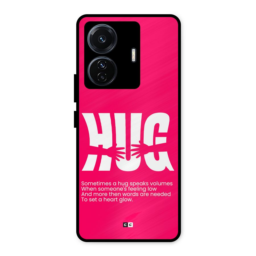 Hug Speaks Metal Back Case for Vivo T1 Pro