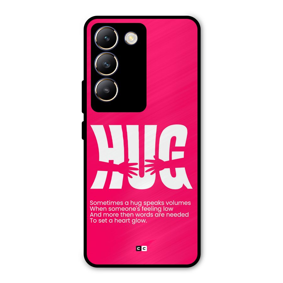 Hug Speaks Metal Back Case for Vivo T3 5G