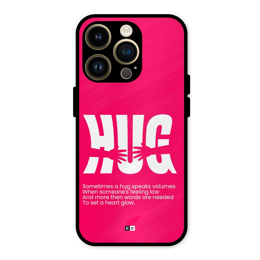 Hug Speaks Metal Back Case for iPhone 14 Pro