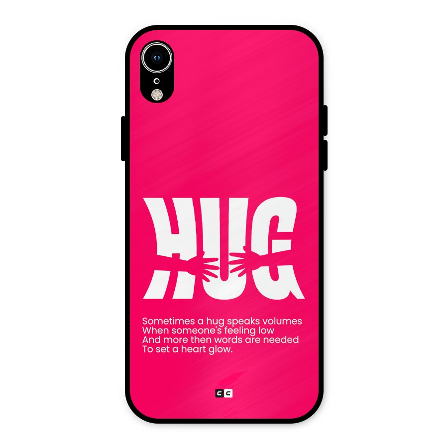 Hug Speaks Metal Back Case for iPhone XR
