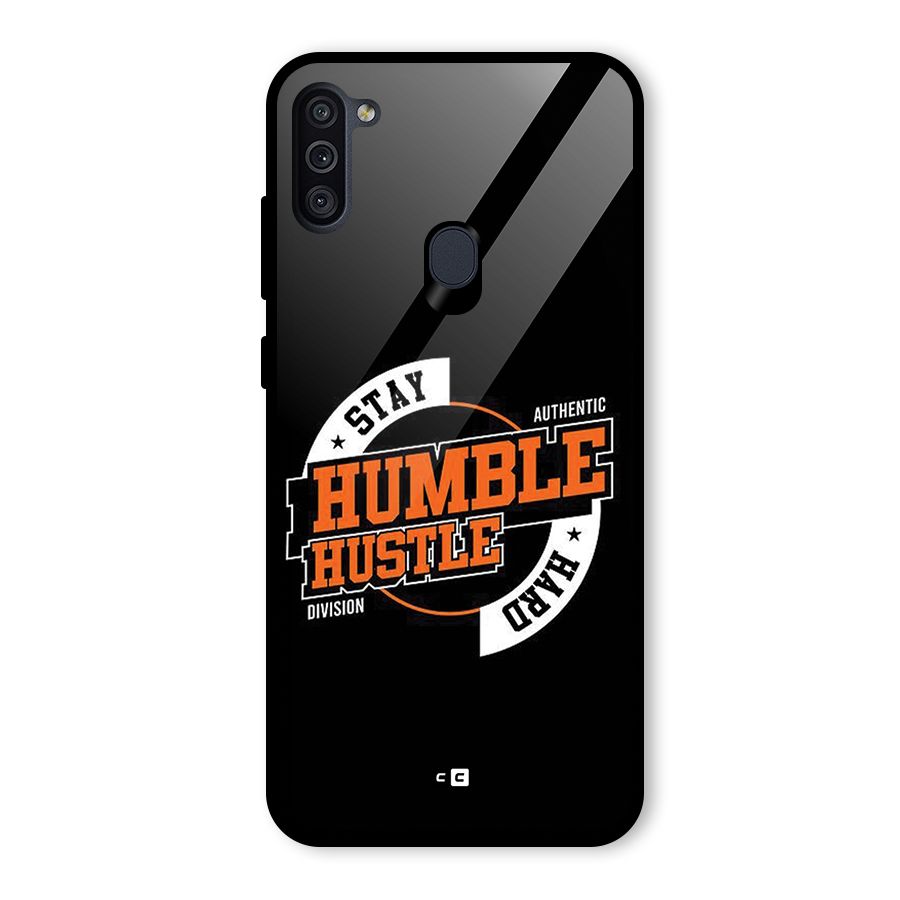 Humble Hustle Glass Back Case for Galaxy M11