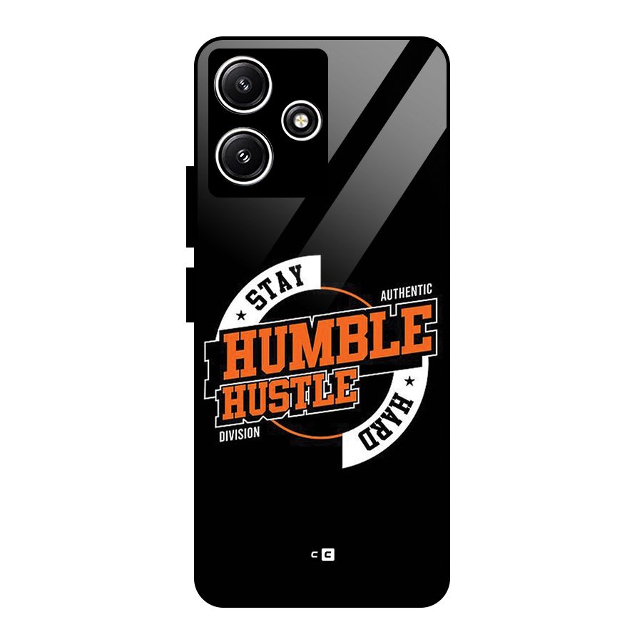 Humble Hustle Glass Back Case for Poco M6 Pro