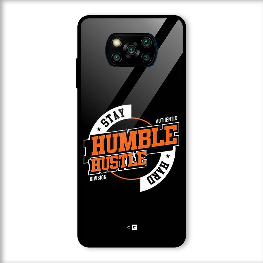 Humble Hustle Glass Back Case for Poco X3
