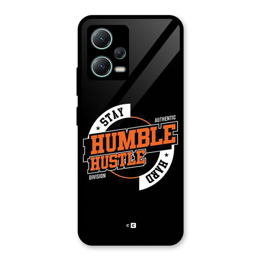 Humble Hustle Glass Back Case for Poco X5