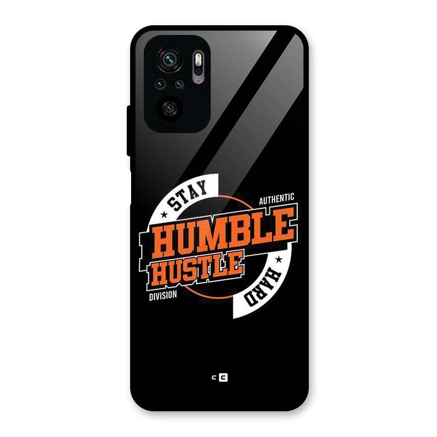 Humble Hustle Glass Back Case for Redmi Note 10S
