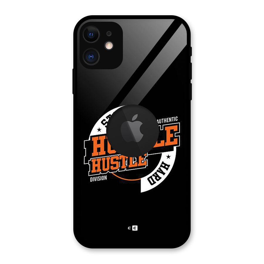 Humble Hustle Glass Back Case for iPhone 11 Logo Cut