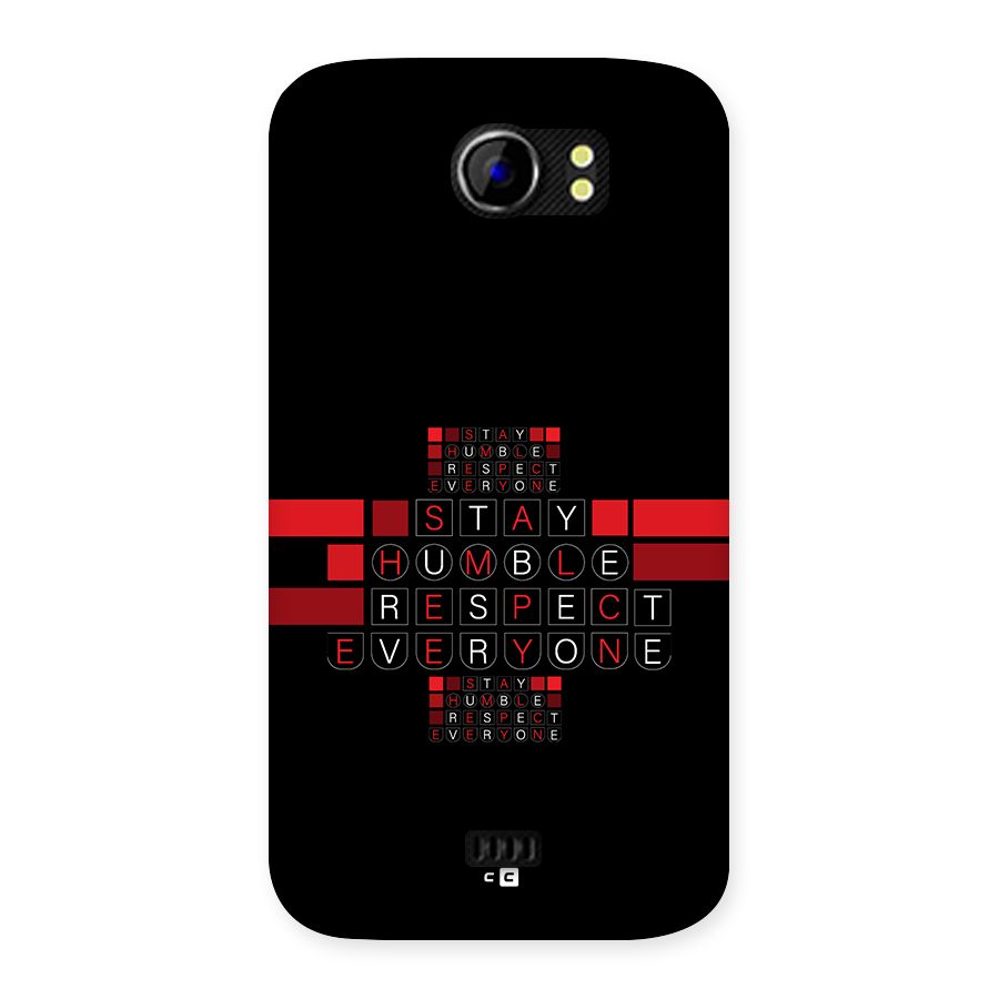 Humble Respect Back Case for Canvas 2 A110