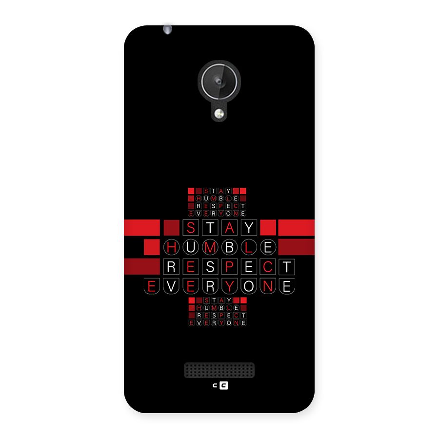 Humble Respect Back Case for Canvas Spark Q380