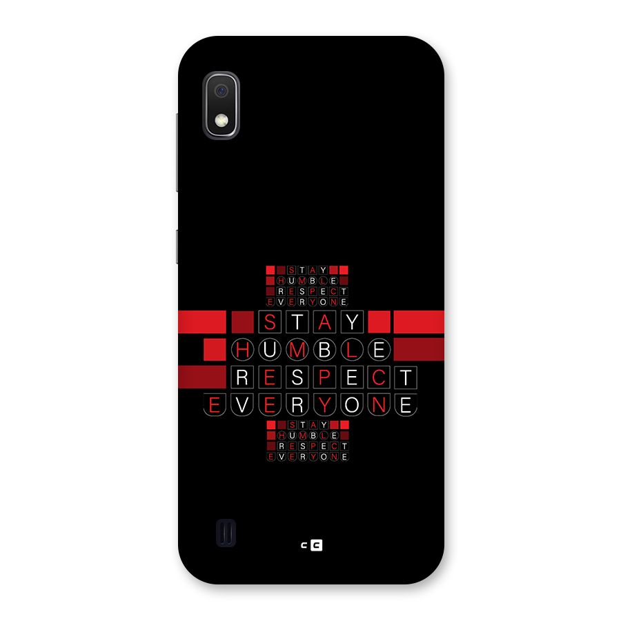 Humble Respect Back Case for Galaxy A10