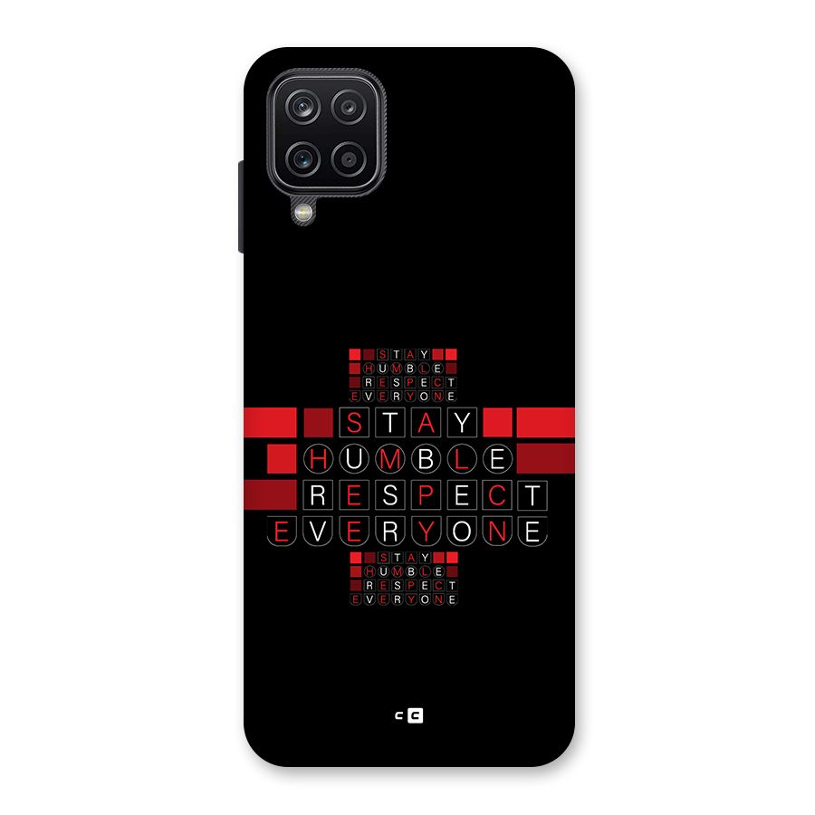 Humble Respect Back Case for Galaxy A12