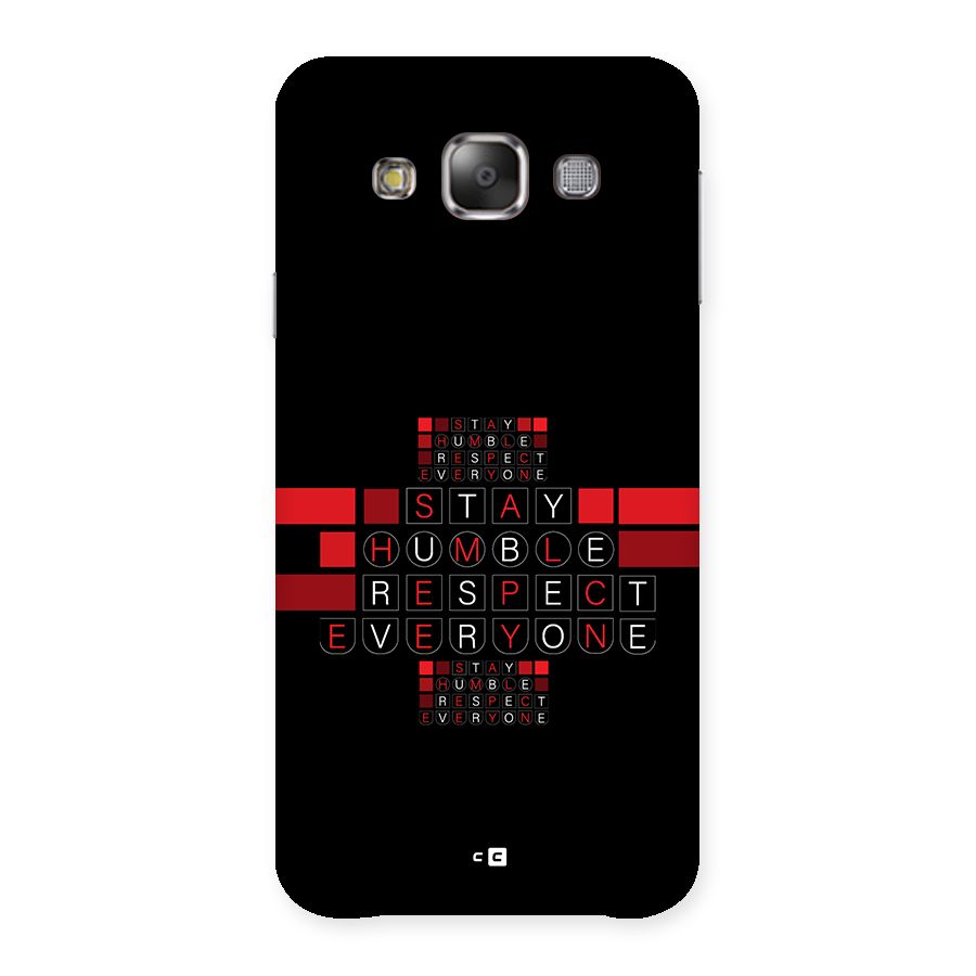 Humble Respect Back Case for Galaxy E7