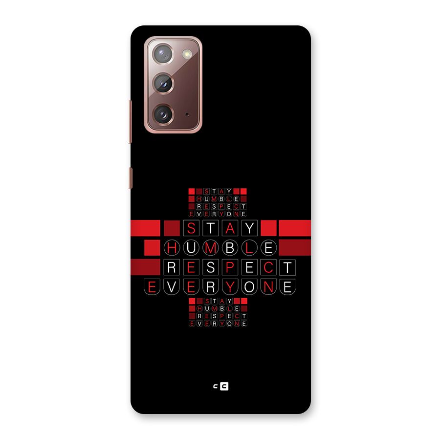 Humble Respect Back Case for Galaxy Note 20