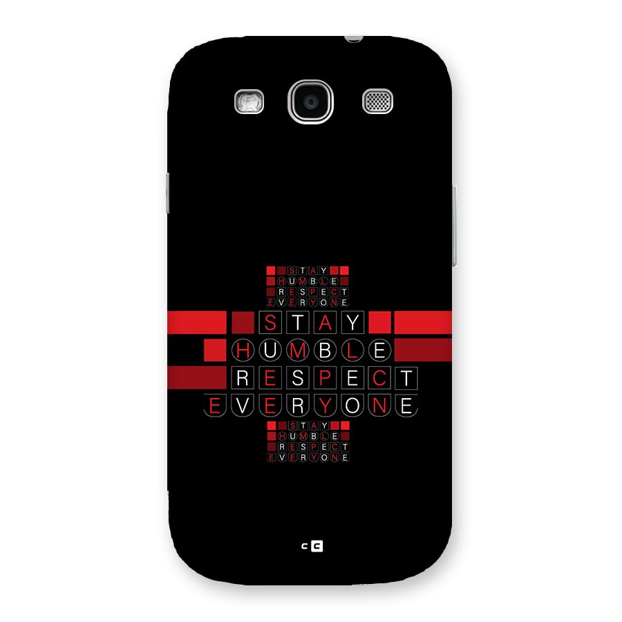 Humble Respect Back Case for Galaxy S3
