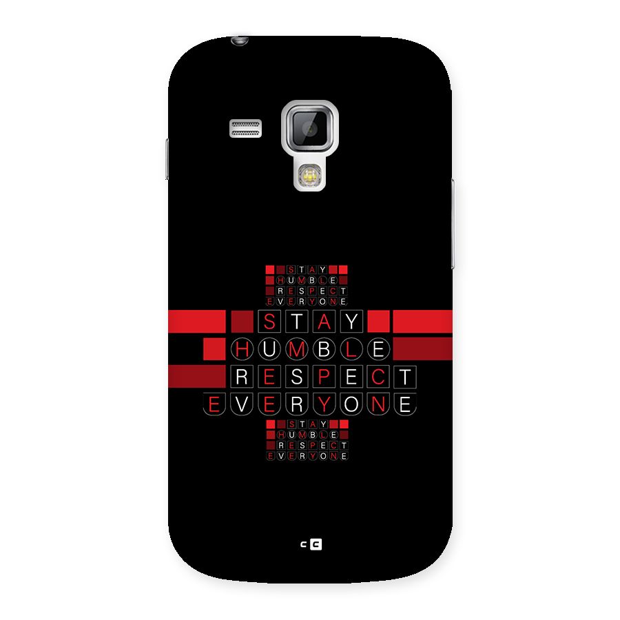 Humble Respect Back Case for Galaxy S Duos