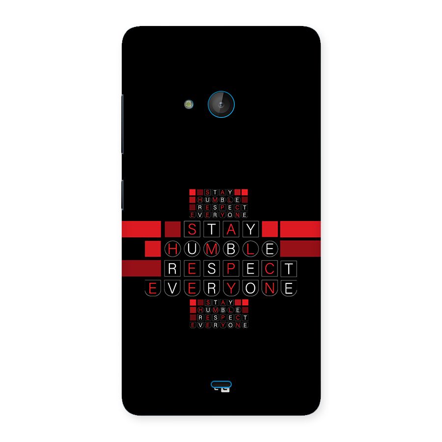 Humble Respect Back Case for Lumia 540