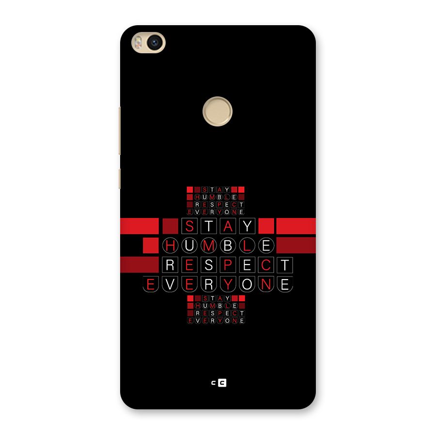 Humble Respect Back Case for Mi Max 2